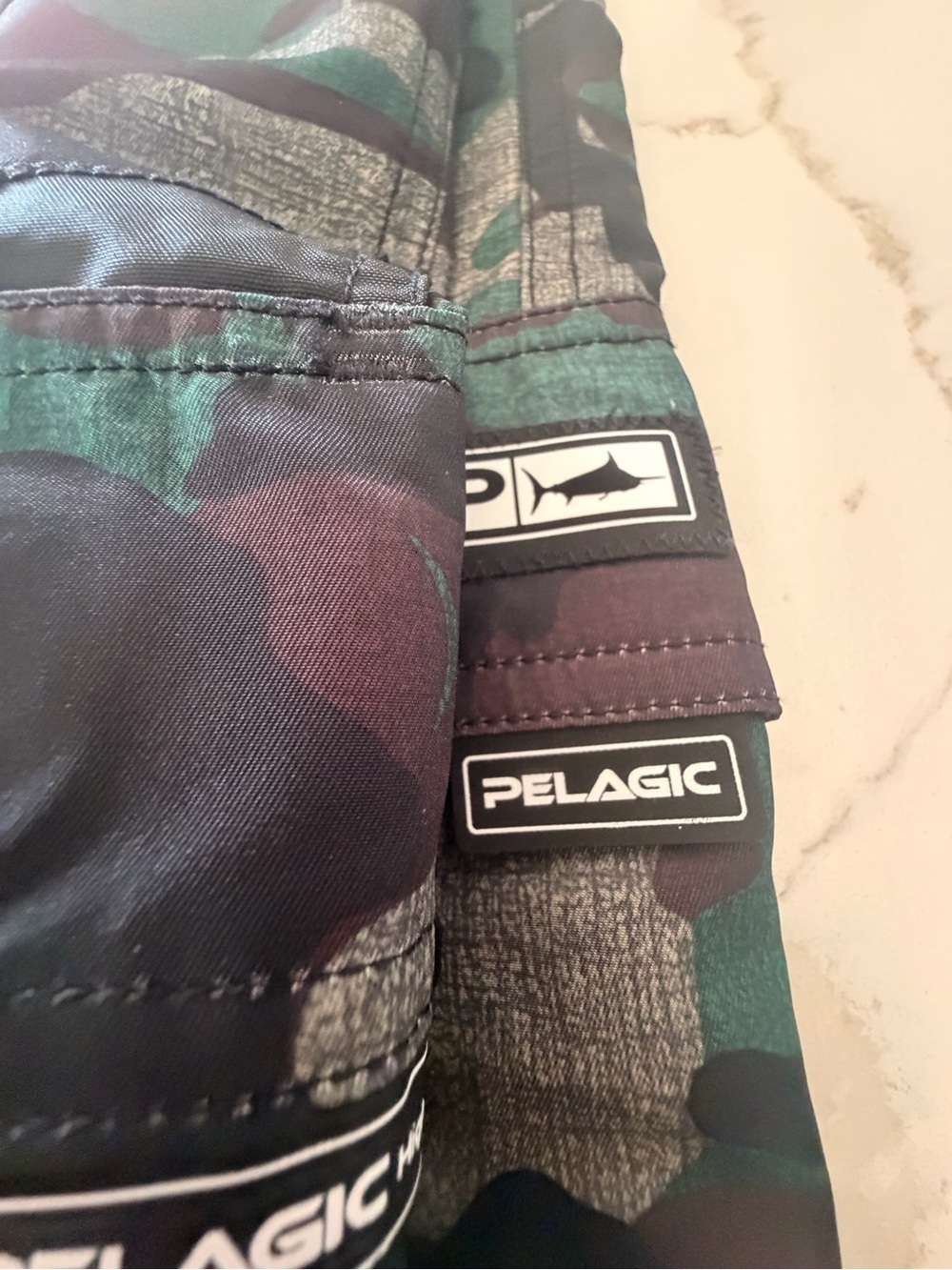 Pelagic Men's Green and Black Camo Board Shorts